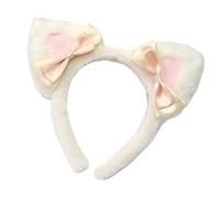YIGZYCN Serre-tête avec oreilles de chaton en peluche avec prise en main en silicone antidérapant pour jeux de rôle et activités sportives
