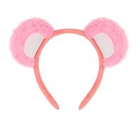 YIGZYCN Serre-tête avec oreilles d'ours en peluche pour femme - Accessoires d'Halloween - Bandeau de musique pour festival de musique - Serre-tête pour jeux de rôle - Bandeau en peluche de dessin