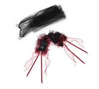 YIGZYCN Serre-tête en dentelle à volants avec nœud papillon et voile - Accessoire pour cheveux vintage