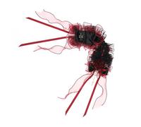 YIGZYCN Serre-tête en dentelle à volants avec nœud papillon et voile - Accessoire pour cheveux vintage