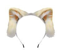 YIGZYCN Serre-tête en forme de chat en peluche avec bande réglable - Accessoire de cheveux pour cosplay et amateurs de fête