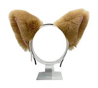 YIGZYCN Serre-tête en forme d'oreille pour séance photo, Halloween, fête costumée, bandeau en peluche pour femmes pour se laver le visage, bandeaux doux pour spa professionnel avec