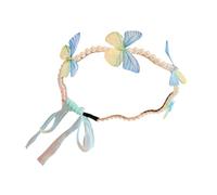 YIGZYCN Serre-tête papillon et perles pour fille - Pour fête d'anniversaire - Accessoire photo élégant