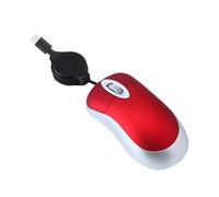 YIGZYCN Souris filaire rétractable pour ordinateurs portables - Petite souris optique USB C - Noir
