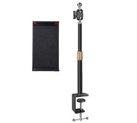 YIGZYCN Support de fixation extensible pour tablettes - Bras rétractable - Support de téléphone pour streaming en direct - Selfie photographie - Pince de téléphone en métal multiposition