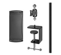 YIGZYCN Support de tablette pour cuisine - Bras de serrage réglable en métal avec base rotative - Supports de montage d'écran de 5 à 13" - Support de tablette réglable pour bureau