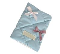 YIGZYCN Sweet Bows Porte-passeports style coréen pour passeports, cartes de visite, cartes de crédit, bleu