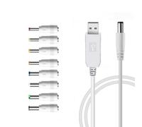 YIGZYCN USB vers DC 9 V 12 V alimentation avec 8 connecteurs remplaçables adaptateurs pour appareils photo, scanners, routeurs, câble de charge USB