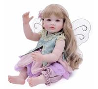YIHANGG 22Inch Poupée d'art à Collectionner Corps Entier en Silicone Souple Poupée Bebe 55cm Imperméable Poupée Reborn Fille Nouveau-né Anniversaire Noël Cadeau