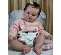 YIHANGG 50CM Poupée Reborn Fille Réaliste Poupée Bébé Nouveau-né avec Veines Visibles Réaliste Princesse Anniversaire Noël Cadeau(Cloth Body Doll)