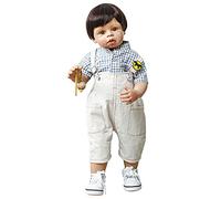 YIHANGG 70CM Reborn Toddler Poupée Garçon Enfants Vêtements Modèle Poupée Réaliste Silicone Bébé Collection Art Poupée Enfant Cadeau De Noël Playmates