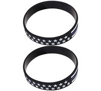 YIHANSS 2pcs Bracelets de drapeau américain Independence Day Memorial Silicone bracelet Élection présidentielle Bracelet pour la femme Adultes Adults Kids Crystals