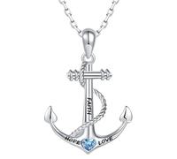 YIHANSS Accessoire Collier d'ancrage délicat pour femmes, tour de gouvernail et ancre de chauffeur - pendentif d'ancrage brillant, bijoux nautique pour les femmes anniversaire