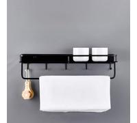YIHANSS Assemblage d'étagère de Salle de Bain Mural en Acier Inoxydable avec Rail de Serviette et Crochet pour la Salle de Bain et la Cuisine d'un 50 cm (50 cm)