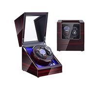 YIHANSS Automatique Wind Winder Watcher 1 PCS Double Enrouleur pour Les Montres automatiques avec Coque en Bois Lumineux LED PAAT PAAT Moteur JAPAPEMENT Super SEUR SEUR