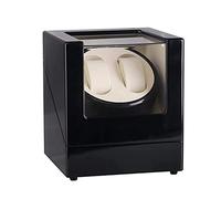 YIHANSS Boîte Automatique Wind Winder Boîte à Double Montres Boîte à Enrouler pour Une Montre Automatique à Moteur Silencieux Paint Piano Paint extérieur Oreiller de Montre Flexible Douce