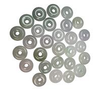 YIHANSS Bracelet 5pcs jade jade beignet disque disque de pierre gemme pendentif rogue cercle beignet chakra pendent perle bricolage bijoux accression collier bracelet oreille clés chaîne, trou: 3 mm