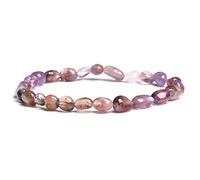 YIHANSS Bracelets for Women Quartz Pink Coupping Grit Beads Bracelet for Women Healing Reiki Crystal Crystal Natural Stone Bracelet Love Bijoux Bijoux Bijoux (Taille: 19 cm, Couleur: Gris)