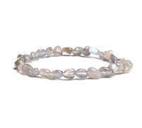 YIHANSS Bracelets for Women Quartz Pink Coupping Grit Beads Bracelet for Women Healing Reiki Crystal Crystal Natural Stone Bracelet Love Bijoux Bijoux Bijoux (Taille: 19 cm, Couleur: Gris)