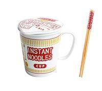 YIHANSS Céramic Ramen Bol Creative Soup tasse, Bol à soupe à soupe de four à micro-ondes instantanée à l'épreuve à preuves chaudes avec couvercle