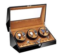 YIHANSS Enrouleur de Montre Automatique 6 + 10 Moteur Super Silencieux avec rétro-éclairage LED Box Piano Peinture Peinture EXTÉRIEUR 4 Mode DE Rotation (D)
