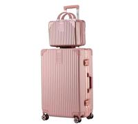 YIHANSS Ensemble de valises de Voyage, Bagages de Cabine 2 pièces à Bagages avec des Roues à Spinner Verrouillage du Mot de Passe Dur 14 Pouces de Voyage cosmétique (Couleur: Grün, Taille: 20in)