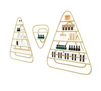 YIHANSS Étagères à 5 Niveaux muraux muraux en métal étalage de Vernis à Ongles, Simple étagère Murale Flottante Triangulaire étagères de Rangement de Bouteille Polonaise, étagère combinée de Parfum