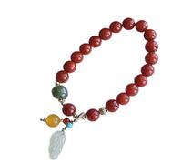YIHANSS Feng Shui Bracelet Agate Hetian Jade Bracelet Long Life Lock Wu Lou Lucky Charm Bracelet Chakra Chakra Bracelet Propice chinois Gift Chine