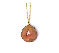 YIHANSS Guérison minéral pierre de cristal naturel druzy chakra pierre pendentif collier énergie bijoux de guérison pour femmes gold chakra chakra équilibre des pierres précieuses décoration cristaux