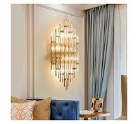 YIHANSS Lampe Murale Lampes murales minimalistes cristallin Gold Indoor Light Compatible avec Le Salon Chambre LETURE Mur - Porche LED LED Lampara Pared Room (E)