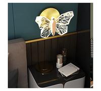 YIHANSS Lampe Murale, Papillon Clair de Luxe de Luxe tête d'un lit Petit Lustre Salon lampadaire télévision Fond de décoration Murale Lampe Murale (Couleur: walllamp20cm, Taille: neutrallight) Bien