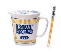 YIHANSS Nouilles instantanées japonaises tasse de bol en céramique ramen, avec couvercle de soupe profonde bol de table de céréales ménagers