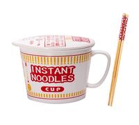 YIHANSS Nouilles instantanées japonaises tasse de bol en céramique ramen, avec couvercle de soupe profonde bol de table de céréales ménagers