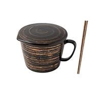 YIHANSS Porcelaine Bowl et tasse de nouilles instantanées avec poignée, nouveaux accessoires de nouilles Ramen Bol avec couverture