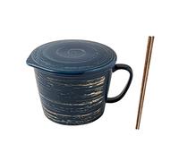 YIHANSS Porcelaine Bowl et tasse de nouilles instantanées avec poignée, nouveaux accessoires de nouilles Ramen Bol avec couverture