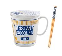YIHANSS Porcelaine Bowl et tasse de nouilles instantanées avec poignée, nouveaux accessoires de nouilles Ramen Bol avec couverture