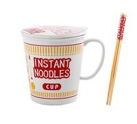 YIHANSS Porcelaine Bowl et tasse de nouilles instantanées avec poignée, nouveaux accessoires de nouilles Ramen Bol avec couverture