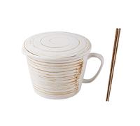 YIHANSS Porcelaine Bowl et tasse de nouilles instantanées avec poignée, nouveaux accessoires de nouilles Ramen Bol avec couverture