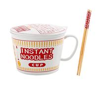 YIHANSS Porcelaine Bowl et tasse de nouilles instantanées avec poignée, nouveaux accessoires de nouilles Ramen Bol avec couverture