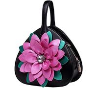 YIHANSS Sacs à main de soirée pour femmes, coeur pêche petit sac diamant fleur de type femelle de type coeur, épaule du sac d'amour (noir)