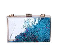 YIHANSS Sacs à main du sac pour femmes, soirée créative acrylique translucide à paillettes de sables mortels en soirée multi-couleurs (vert) (vert)