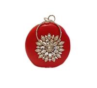YIHANSS Sacs à main du soir pour femmes, sac à main à balle ronde en strass japonais et coréenne simple chaîne sauvage simple (noir)