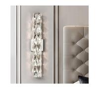 YIHANSS Salon de Salon Moderne côté g4 scondes muraux LED Lustre en Acier chromémètre Lampe à la Lampe à décro K9 Crystals d'éclairage Mural lustres Modernes (lumière Neutre, 3 lumière)