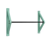 YIHANSS Vêtements verts Tiel suspendue, porte-vêtements muraux 2 support de triangle en bois 1 canne en fer, rail de vêtements de la boutique de vêtements