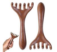 YIHAOH 2 Piece Sandalwood Massage Comb, Wooden Meridian Peignes de Massage, Six Claw Peigne Méridien Comb, Multi Function Scalp Massager for Fatigue Relief, Stress, Hair Growth
