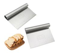 YIHAOH 2 Pièces Coupe Pate en Acier Inoxydable, Corne Patisserie Gradué, Coupe Pate Boulangerie Multifonctionnel pour la Cuisine, Boulangerie, Pizza, Pain, Gâteau, Pâte, Facile à Nettoyer