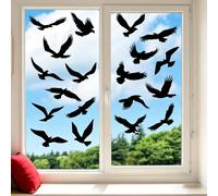 YIHELU Autocollants pour fenêtres, Protection des oiseaux, Stickers oiseaux, Autocollants statiques anti-collision, Décorations de fenêtre adhésives pour vitres