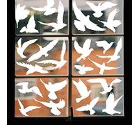 YIHELU Autocollants pour fenêtres, Protection des oiseaux, Stickers oiseaux, Autocollants statiques anti-collision, Décorations de fenêtre adhésives pour vitres