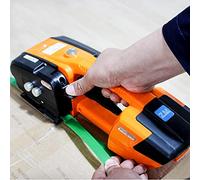 YIHEMEI électrique Portable Cercleuse Automatique, Machine de cerclage de Batterie, Alimentation par Batterie 3000 mAh, pour Emballage Automatique Sangle PP/Pet,Orange