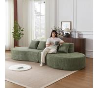 Yihomfy canapé modulaire 4 Places, Ensemble 2 pièces, Conception sans Structure, Housses Amovibles et lavables, revêtement en Velours côtelé.